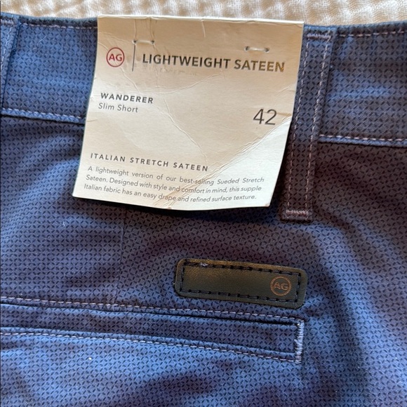 AG Adriano Goldschmied Blue Slim Shorts - Picture 1 of 6